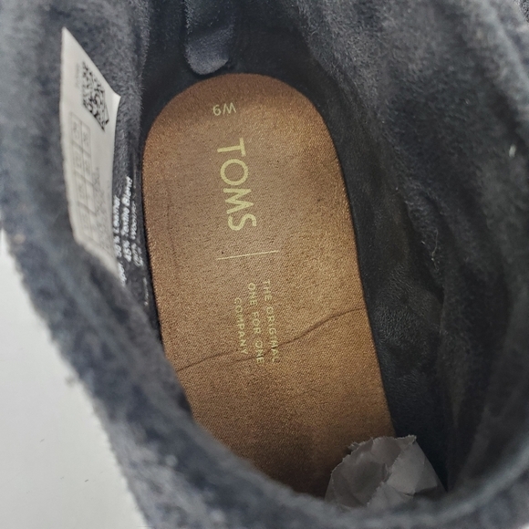 TOMS Shoes Women's 9 Lacy Bootie Forged Iron Grey Suede Felt - Picture 6 of 12